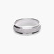 Alianza de oro blanco 18K 5 mm centro mate
