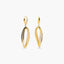 Pendientes ovales filigrana diamantados de oro 18K 55 mm
