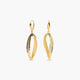 Pendientes ovales filigrana diamantados de oro 18K 55 mm