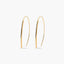 Pendientes largos hilo de oro 18K 28 mm