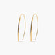 Pendientes largos hilo de oro 18K 28 mm