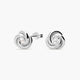 Pendientes redondos de oro blanco 18K circonitas 10 mm