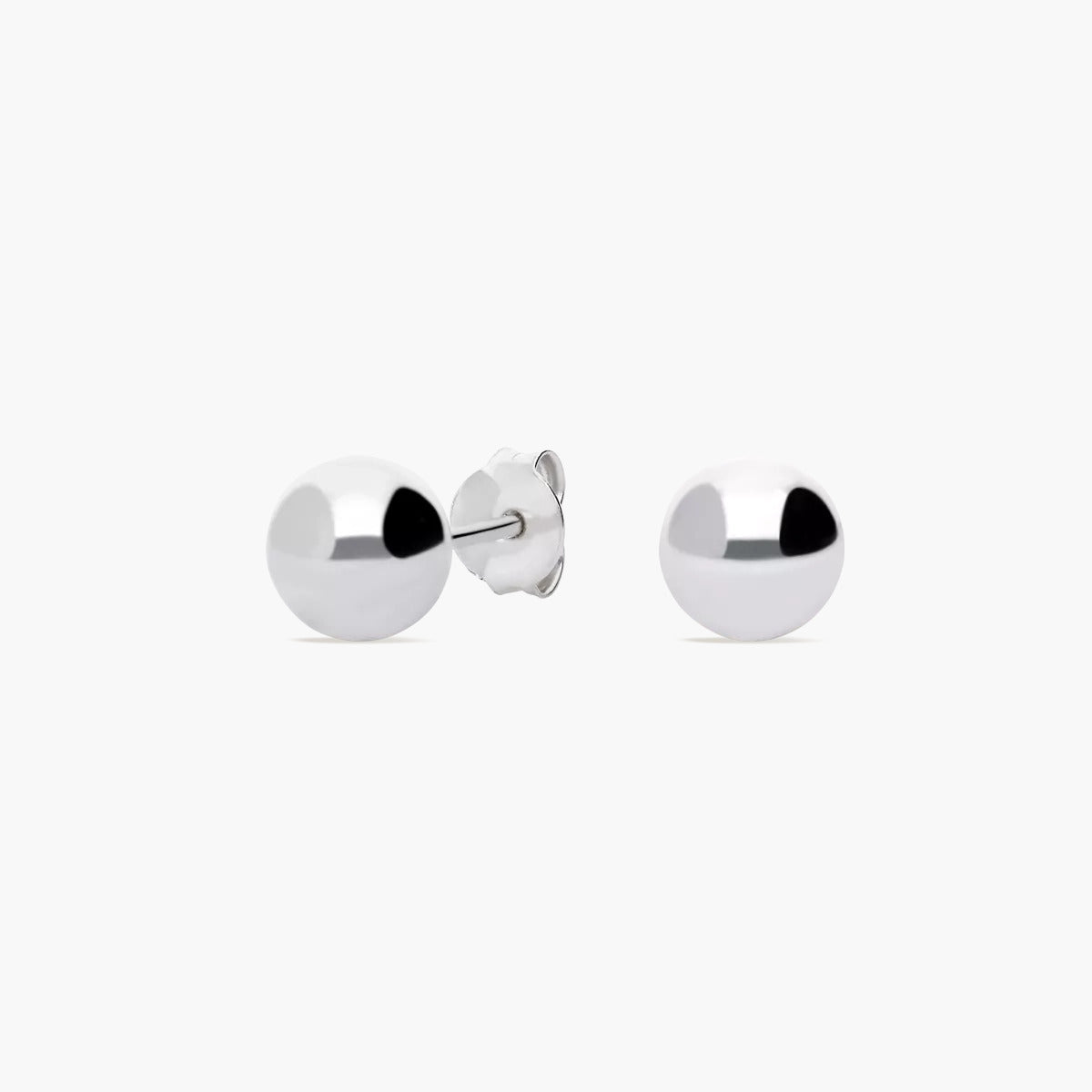 Pendientes de plata 1ª ley de bola 6 mm