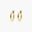 Pendientes de aro dibujo triángulo de oro 18K 10 mm