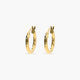 Pendientes de aro dibujo triángulo de oro 18K 10 mm