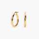 Pendientes de aro de oro 18K 20 mm TWIST