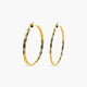 Pendientes de aro de oro 18K 35 mm TWIST