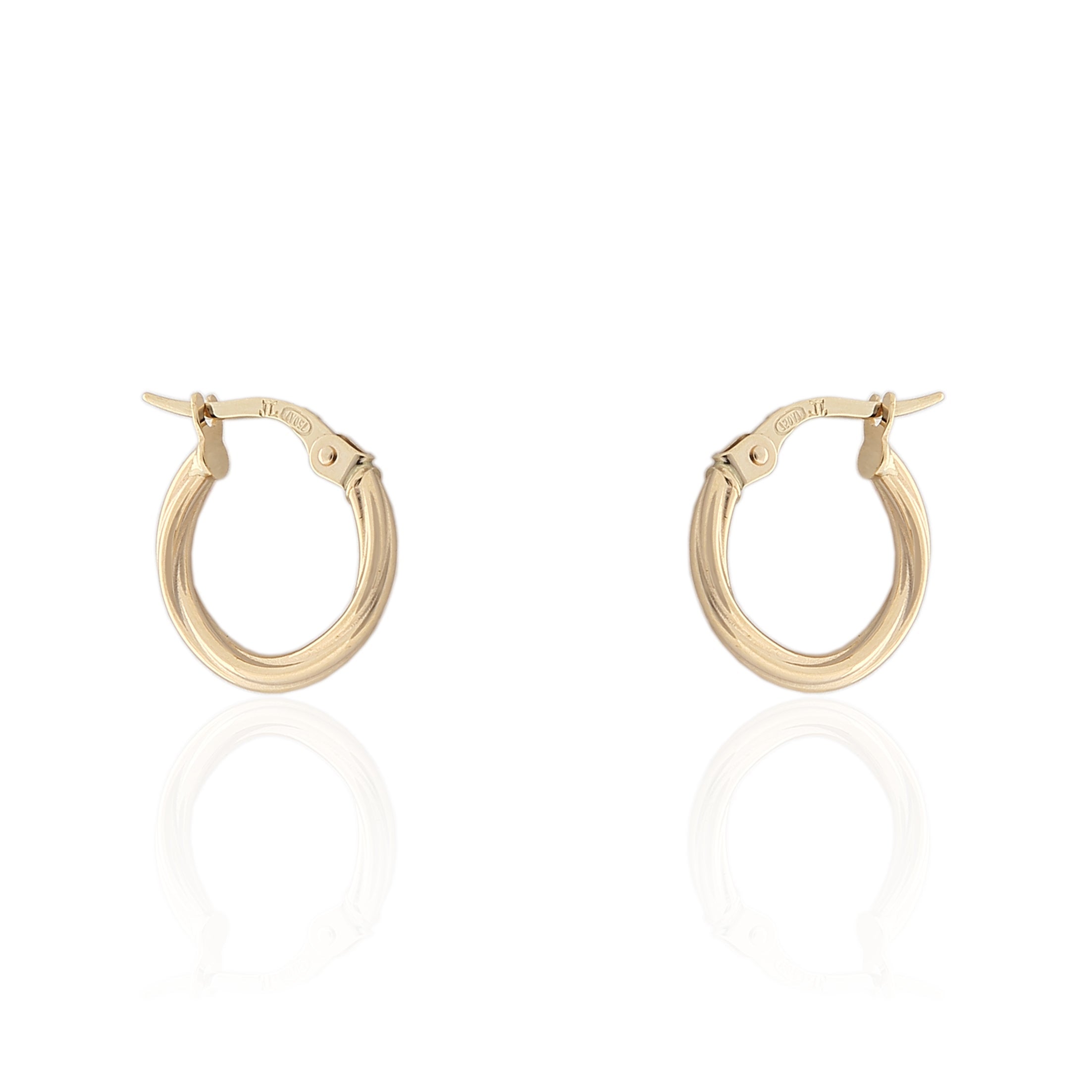 Pendientes de aro de oro 18K 15 mm TWIST