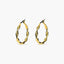 Pendientes de aro rizados de oro 18K 15 mm