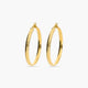 Pendientes de aro de oro 18K 40 mm HELLENE