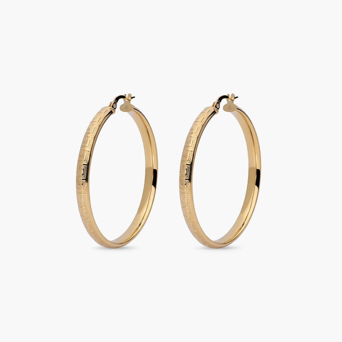 Pendientes de aro de oro 18K 40 mm HELLENE