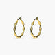 Pendientes de aro rizados de oro 18K 20 mm