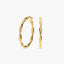 Pendientes de aro rizados de oro 18K 25 mm