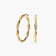 Pendientes de aro rizados de oro 18K 30 mm