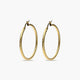 Pendientes de aro dibujo triángulo de oro 18K 35 mm