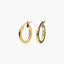 Pendientes de aro dibujo rombo de oro 18K 15 mm