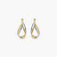 Pendientes de aro de oro bicolor 18K 30 mm EVOLUTION
