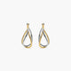Pendientes de aro de oro bicolor 18K 30 mm EVOLUTION