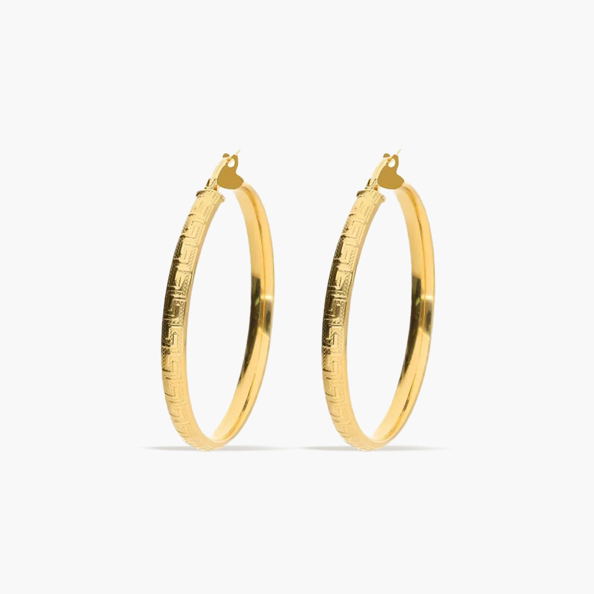 Pendientes de aro de oro 18K 25 mm HELLENE