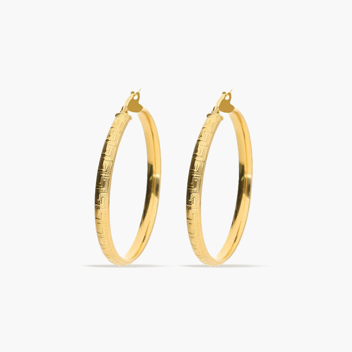 Pendientes de aro de oro 18K 30 mm HELLENE