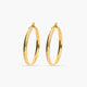 Pendientes de aro de oro 18K 30 mm HELLENE