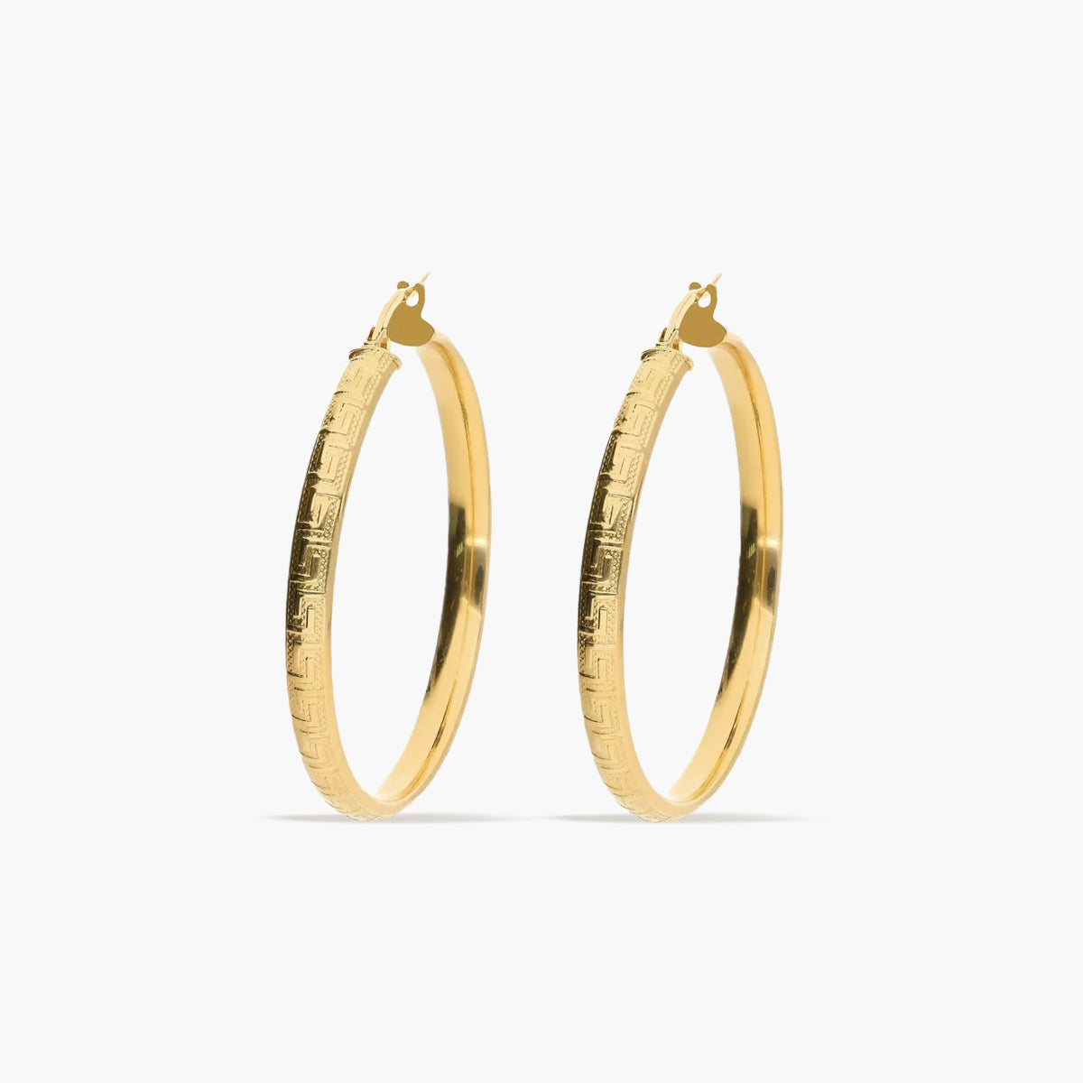 Pendientes de aro de oro 18K 35 mm HELLENE