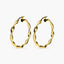 Pendientes de aro oro rizado 18K 35 mm HELLENE