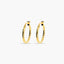 Pendientes de aro dibujo rombo de oro 18K 20 mm