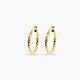 Pendientes de aro dibujo rombo de oro 18K 20 mm