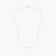 Gargantilla de oro blanco 18K diamante natural 0.03 ct. 42-45 cm
