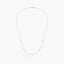 Gargantilla de oro blanco 18K diamante natural 0.13 ct. 42-45 cm