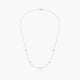Gargantilla de oro blanco 18K diamante natural 0.13 ct. 42-45 cm