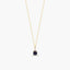 Collar de oro 18K diamante natural 0.01 ct. zafiro 4 mm DUSK