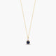 Collar de oro 18K diamante natural 0.01 ct. zafiro 4 mm DUSK