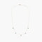 Collar de oro 18K diamante natural 0.04 ct. esmeraldas 42-45 cm RAINFOREST