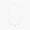 Collar de oro 18K diamante natural 0.04 ct. rubíes 42-45 cm MAGMA