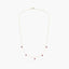 Collar de oro 18K diamante natural 0.04 ct. rubíes 42-45 cm MAGMA