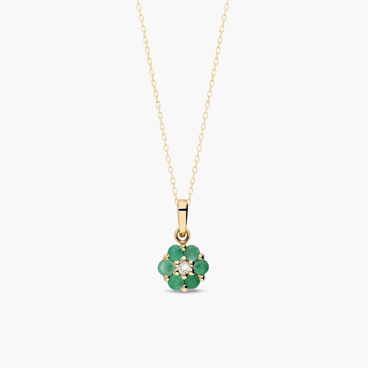 Collar diamante natural 0.04 ct. oro 18 quilates