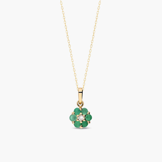 Collar diamante natural 0.04 ct. oro 18 quilates