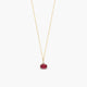 Collar de oro 18K diamante natural 0.01 ct. rubí 4 mm MAGMA