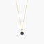 Collar de oro 18K diamante natural 0.01 ct. zafiro 4 mm DUSK