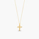 Collar cruz de oro 18K diamante natural 0.04 ct. 10 mm