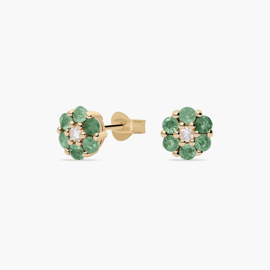 Pendiente diamante natural 0.07 ct. oro 18 quilates