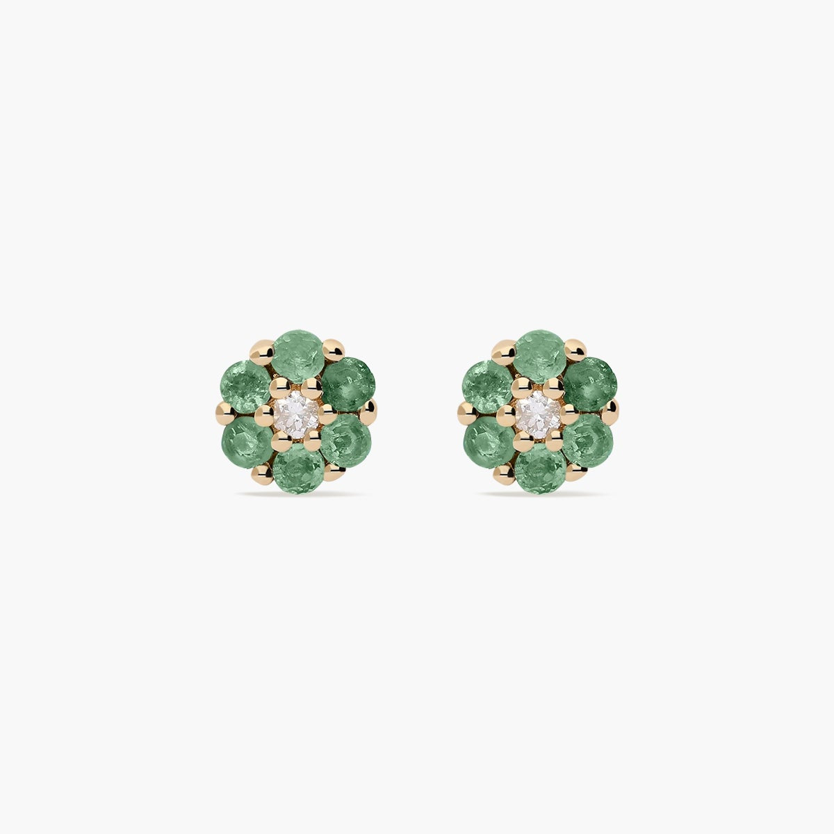 Pendiente diamante natural 0.07 ct. oro 18 quilates