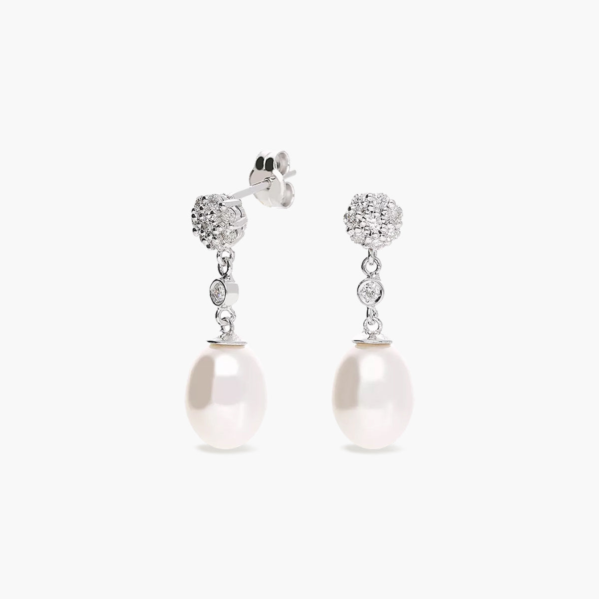 Pendiente diamante natural 0.29 ct. oro 18 quilates