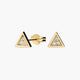 Pendientes triángulo de oro 18K diamante natural 0.05 ct. 5 mm