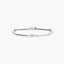 Pulsera de oro blanco 18K diamante natural 0.30 ct. 19 cm