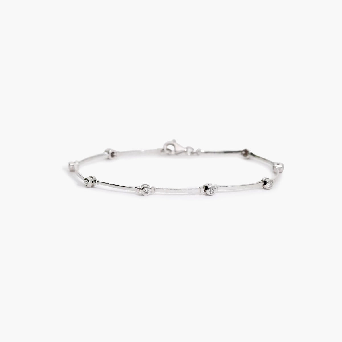 Pulsera diamante natural 0.12 ct. oro 18 quilates