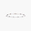 Pulsera de oro blanco 18K diamante natural 0.18 ct. 19 cm