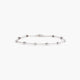 Pulsera de oro blanco 18K diamante natural 0.18 ct. 19 cm